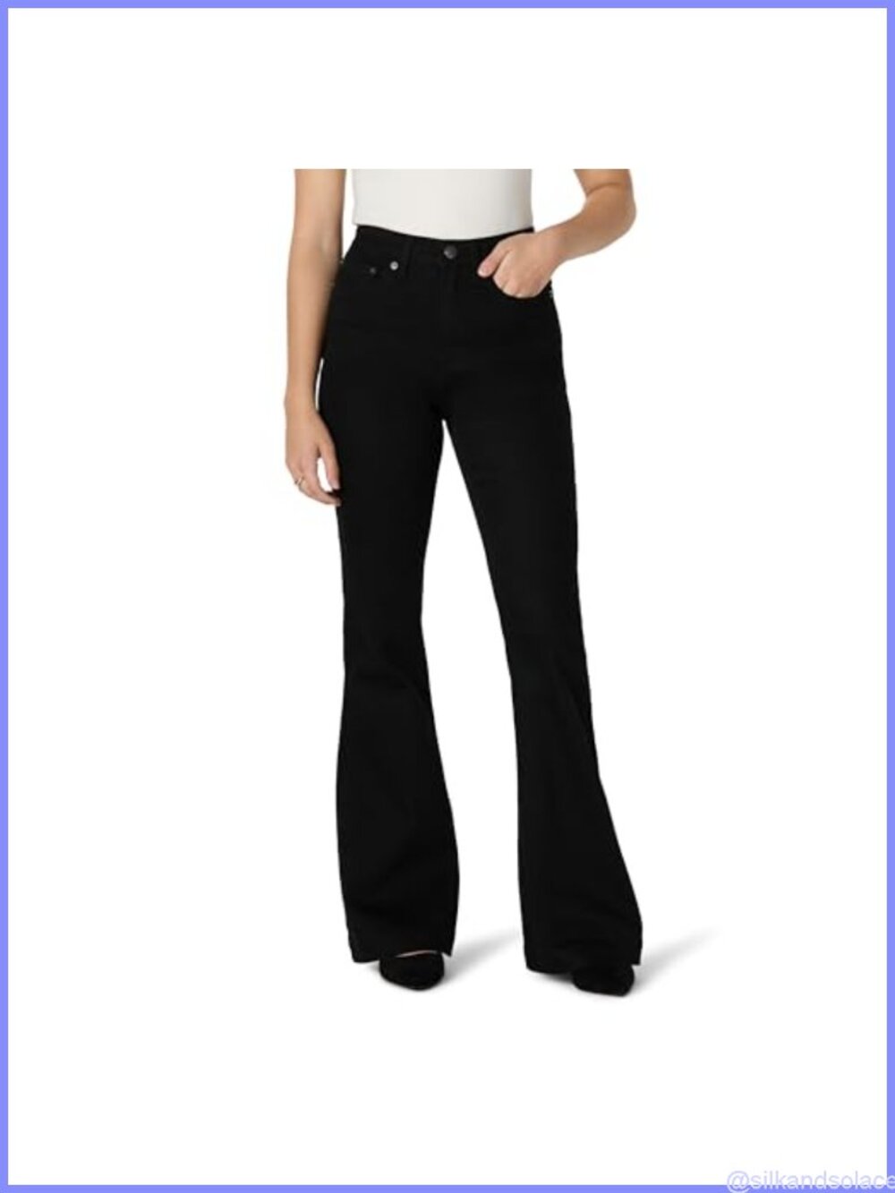 High Stretch High-Rise Flare Jeans Stretch Denim Flared Leg